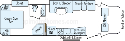 32' 2013 Coachmen Leprechaun w/2 Slides Floorplan
