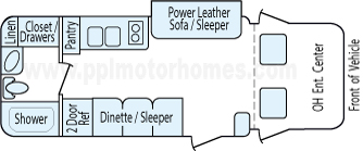 24' 2002 Dynamax Star Flyte Floorplan