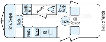 20' 2009 Pleasure-Way Floorplan