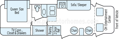 30' 2005 Forest River Sunseeker w/2 Slides Floorplan