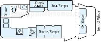 24' 2004 Fleetwood Jamboree w/Slide Floorplan