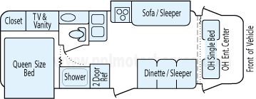 30' 2005 Four Winds International Four Winds w/2 Slides Floorplan