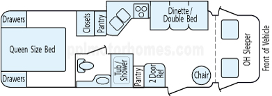29' 2002 Jayco Eagle w/Slide Floorplan