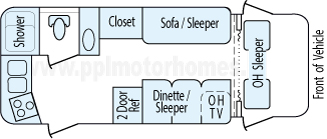 22' 2002 Winnebago Minnie Floorplan