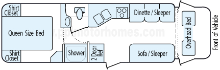 28' 2005 Four Winds Majestic Floorplan