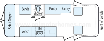 20' 2001 Leisure Travel Floorplan