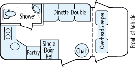 19' 2009 Four Winds Majestic Floorplan