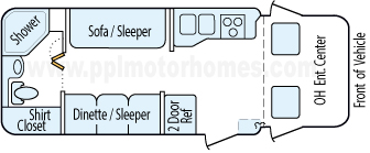 23' 2001 Coach House Platinum Floorplan