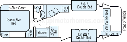 30' 2006 Four Winds Dutchmen Express w/2 Slides Floorplan