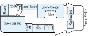 24' 2013 Fleetwood Tioga Montara Floorplan