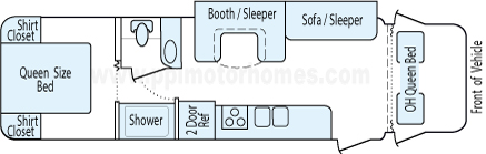 33' 2014 Itasca Spirit w/Slide Floorplan