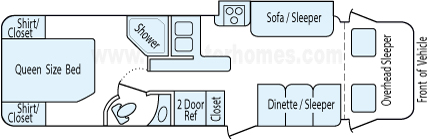30' 2010 Coachmen Freelander w/Slide Floorplan