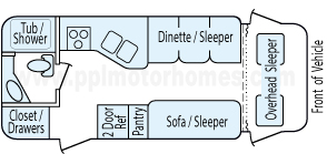20' 1991 Skyline Lindy Floorplan