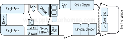 32' 2006 Coachmen Freelander w/Slide Floorplan