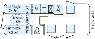 19' 1994 Roadtrek Floorplan