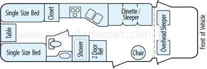 27' 1999 Jayco Eagle Floorplan