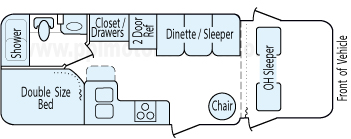 26' 2006 Fleetwood Tioga Floorplan