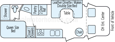27' 2008 Winnebago Aspect w/Slide Floorplan