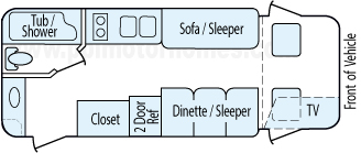 24' 2001 Isata Sports Sedan Floorplan