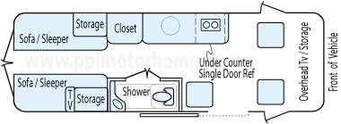 23' 2014 Airstream Interstate Diesel Floorplan