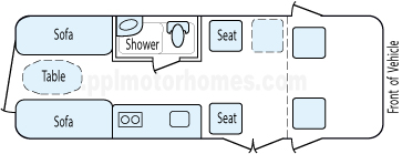 21' 1997 Dodge Conversion Xplorer Floorplan
