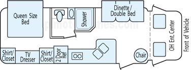 27' 2004 Chinook Summit Le w/2 Slides Floorplan