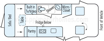 19' 2001 Pleasure-Way Floorplan