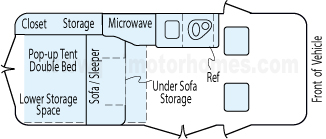 19' 2010 Pleasure-Way Floorplan