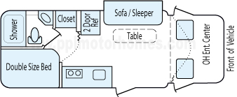 24' 2006 Phoenix Cruiser w/Slide Floorplan
