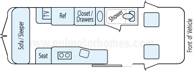 24' 2008 Pleasure-Way Diesel Floorplan