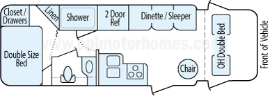 27' 2001 Coachmen Catalina Sport Floorplan