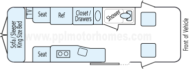 22' 2005 Pleasure-Way Diesel Floorplan