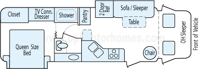 31' 2015 Fleetwood Jamboree Searcher w/2 Slides Floorplan