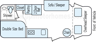 25' 2002 Dynamax Carri-Go w/Slide Floorplan