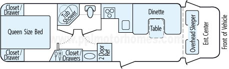 31' 1999 Georgie Boy Maverick Floorplan