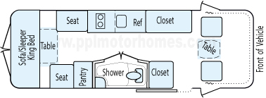 22' 2008 Roadtrek Floorplan
