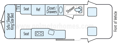 22' 2008 Pleasure-Way Sprinter Floorplan