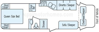 30' 2014 Four Winds w/Slide Floorplan
