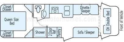 29' 1998 Fleetwood Tioga Floorplan