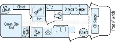 27' 2004 Fleetwood Jamboree Floorplan