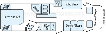 30' 2011 Coachmen Freelander w/Slide Floorplan