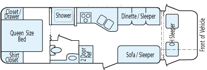 30' 2006 Four Winds 5000 Series Floorplan