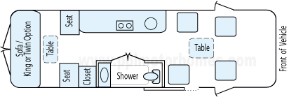 24' 2012 Winnebago Era Sprinter Diesel Floorplan