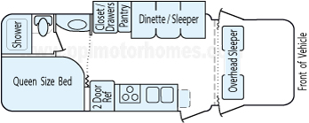 24' 2013 Forest River Solera Sprinter Diesel w/Slide Floorplan