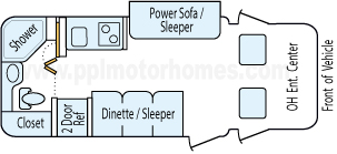 23' 2011 Coach House Platinum w/Slide Floorplan
