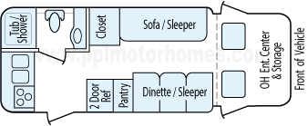 22' 2003 R-Vision Trail Lite Floorplan