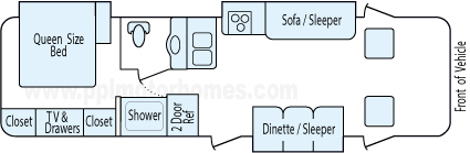 31' 2011 Jayco Melbourne w/3 Slides - Toy Hauler Floorplan