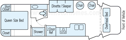 31' 2003 Fleetwood Jamboree Gt w/Slide Floorplan
