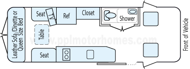22' 2007 Leisure Travel Vans Free Spirit Sprinter Diesel Floorplan