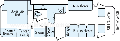 30' 2004 Itasca Spirit Floorplan